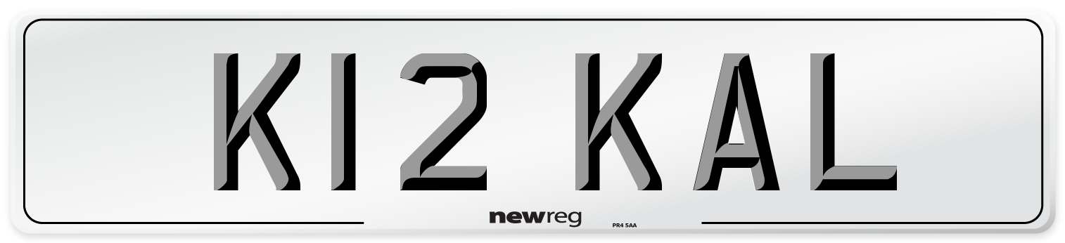 K12 KAL Number Plate from New Reg